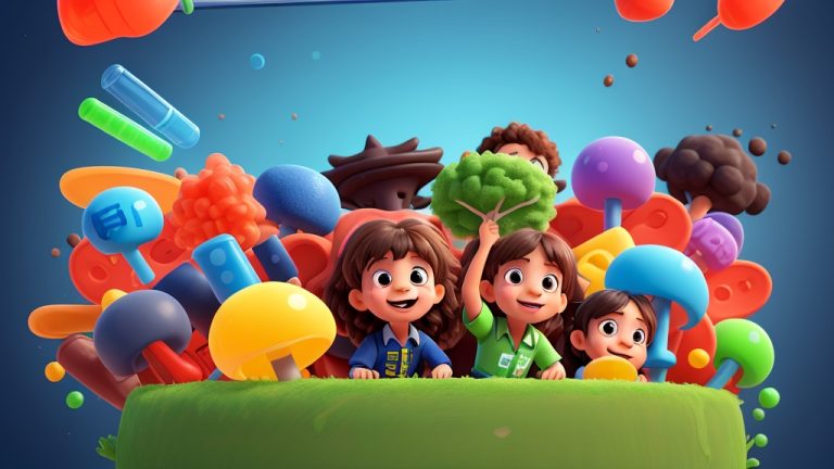 Kids having fun learning