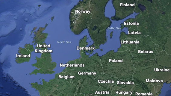 Placér flagene i Europa (Place the flags in Europe)